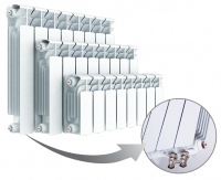 Радиатор биметаллический секционный Rifar Base Ventil 500 х 12 секций (подключение нижнее слева)