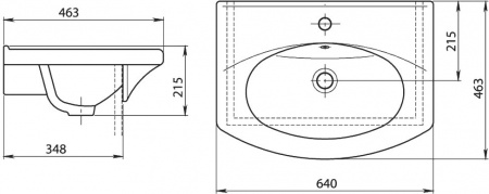 Тумба с раковиной Sanstar Бриз 65