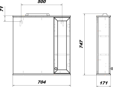 Зеркало Sanstar Бриз 70 П