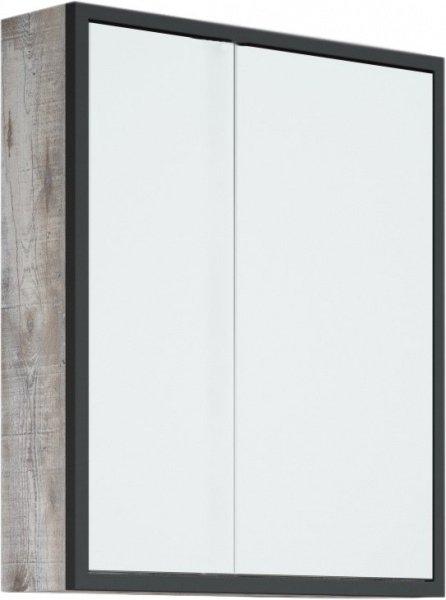 Зеркало-шкаф Corozo Айрон 60 черный, антик