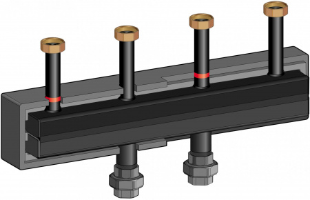 Распределительный коллектор 3 отопительных контура Meibes (до 130 кВт)