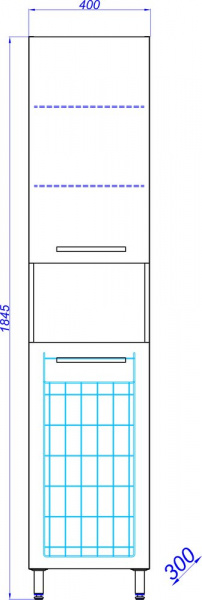Шкаф-пенал Aqwella Allegro 40 с бельевой корзиной