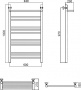 Полотенцесушитель водяной Aquanerzh Прямой групповой с полкой 100х60