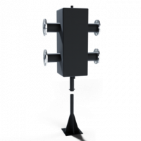 Гидравлическая стрелка (для модульных систем) Warme WGR.200.50.FL (с фланцевыми соединениями и торцевыми отводами под воздушный клапан и грязевик)